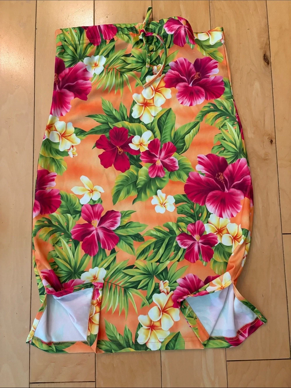 Hawaiian Tube Vintage Beach mini Dress Hibiscus 🌺